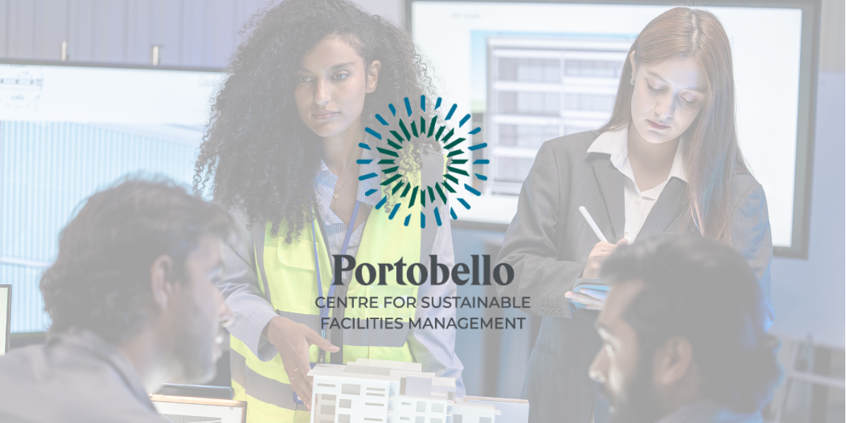 Portobello Centre for Sustainable Facilities Management logo and FM employees